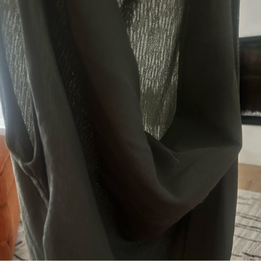 Express Olive Green Draped Top